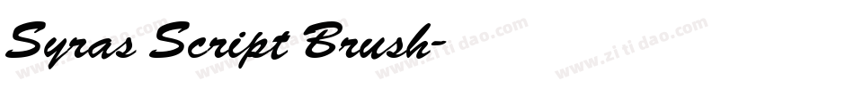 Syras Script Brush字体转换